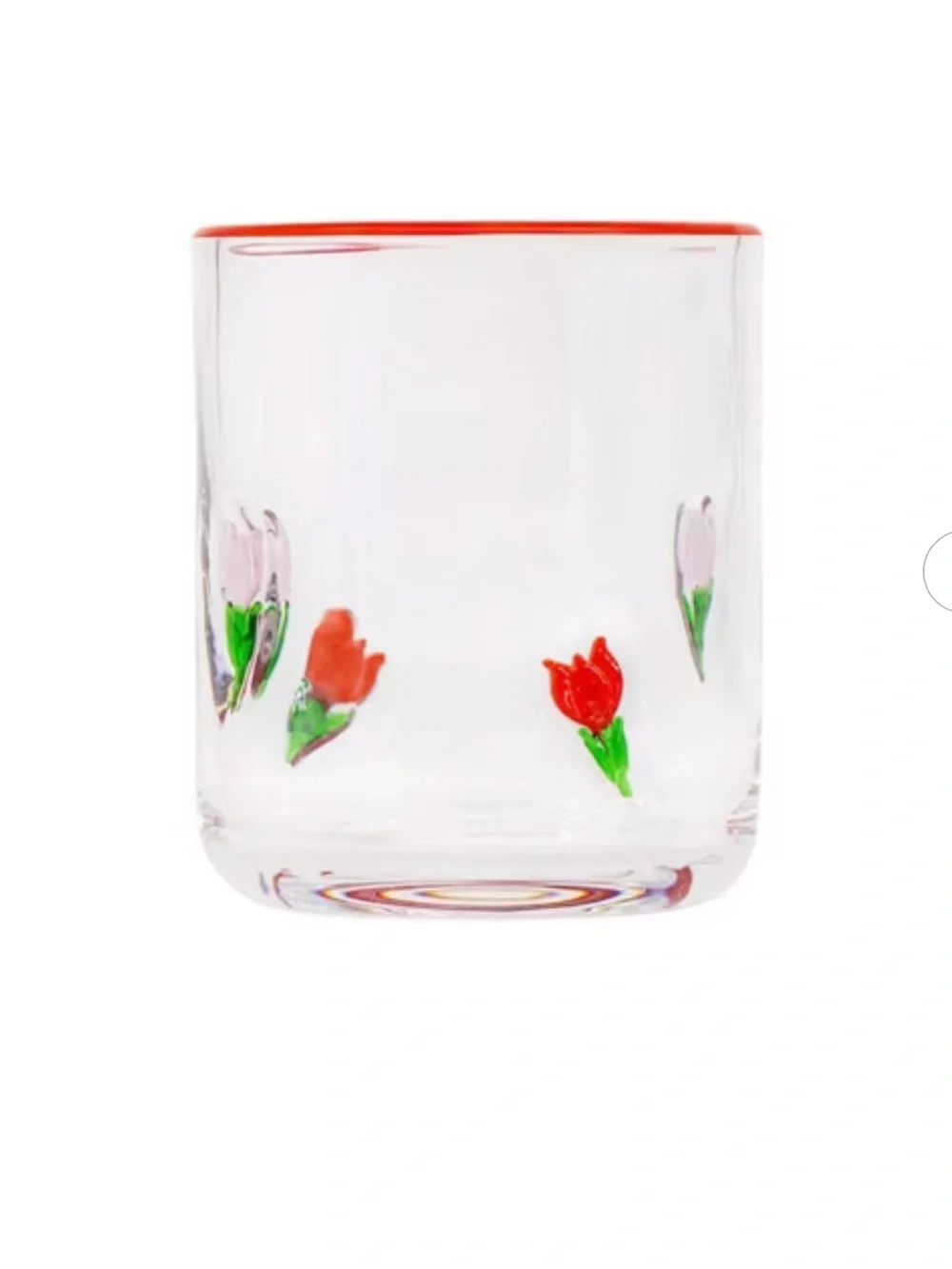 New Madison Home 16 fl oz Icon Glass Tumbler Pink Tulips